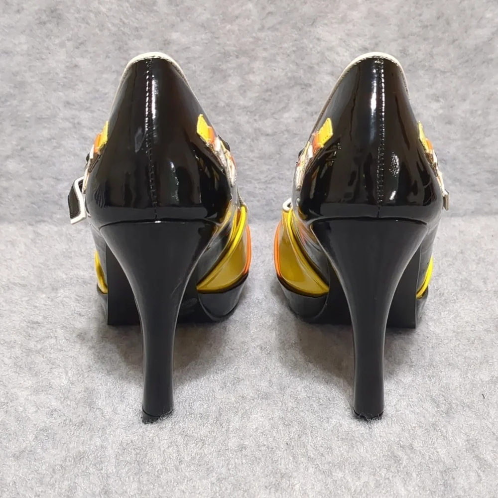 Funtasma Candy Corn Mary Jane Platform Heels womens sz 5 - Picture 4 of 16